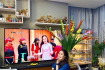 Cận cảnh căn nhà ngập tràn sắc xuân của BTV Hoàng Trang