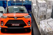 "Đại gia xứ Lạng" xách 250 triệu tiền 1.000 - 5.000 đồng mua Toyota Raize