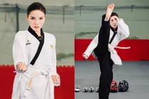 Hoa hậu Nguyễn Cao Kỳ Duyên mạnh mẽ trong bộ võ phục