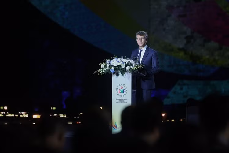 Ông Jonathan Wallace Baker, Trưởng Đại diện UNESCO tại Việt Nam phát biểu - Ảnh: VGP/Nhật Bắc