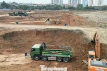 Cận cảnh công trình hồ chống ngập rộng 12 ha ở Hà Nội