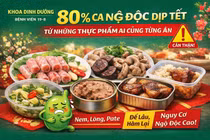 80% các ca ngộ độc dịp Tết từ những thực phẩm quen thuộc