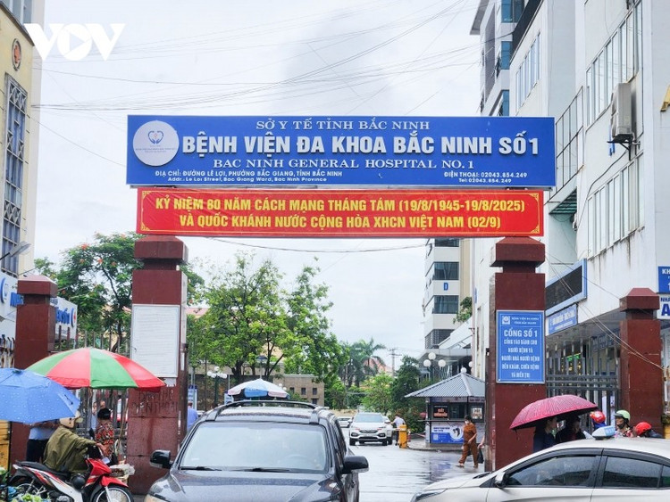 Trụ sở Bệnh viện Đa khoa Bắc Ninh/Ảnh VOV