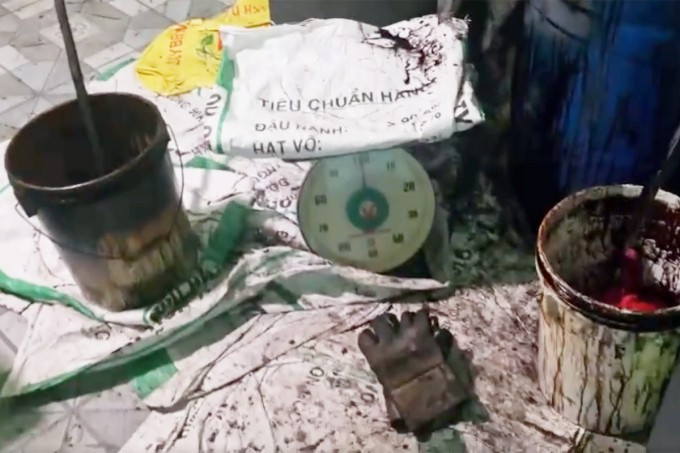 Nơi sản xuất cà phê bột giả của vợ chồng Phan Danh Bảo Dương. Ảnh: Ngọc Oanh