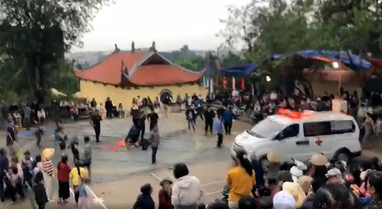 Nơi xảy ra vụ việc. Ảnh cắt từ clip/ Nguồn Vietnamnet