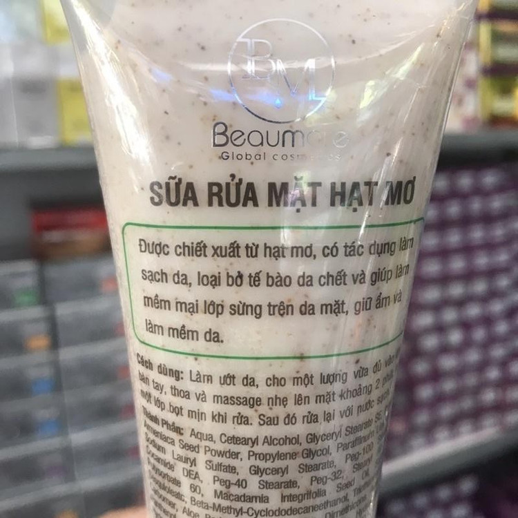 Ảnh: Lô sản phẩm Sữa rửa mặt hạt mơ Episode BM Beaumore bị thu hồi. Ảnh haiquanonline.vn