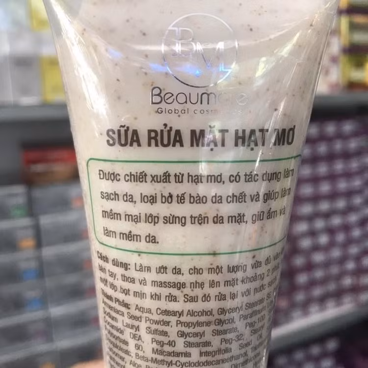 Ảnh: Lô sản phẩm Sữa rửa mặt hạt mơ Episode BM Beaumore bị thu hồi. Ảnh haiquanonline.vn