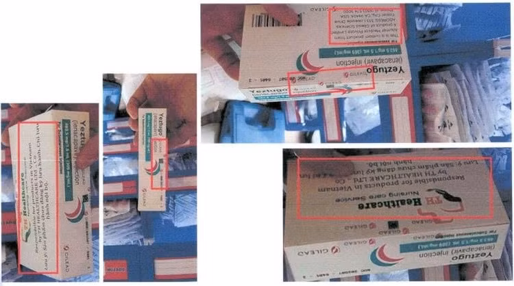 Hình ảnh bao bì thuốc giả YEZTUGO. Ảnh chụp màn hình /Nguồn Cục Quản lý Dược- dav.gov.vn