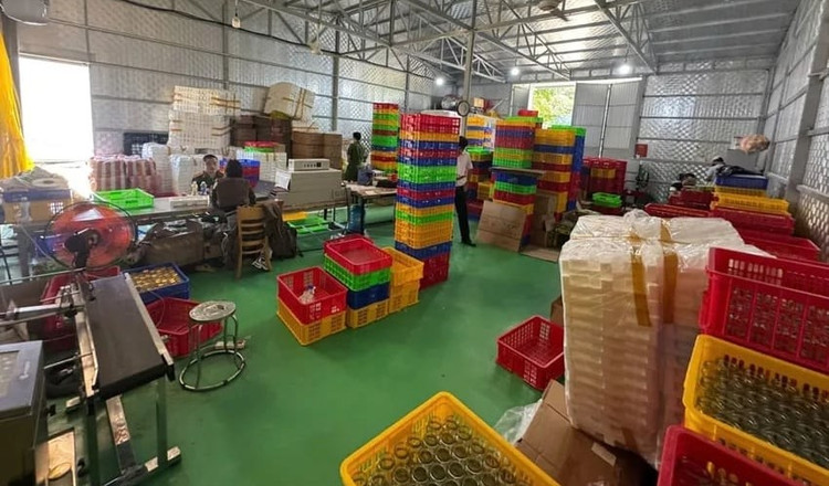 Xưởng sản xuất yến chưng giả. Ảnh: Công an TP Đà Nẵng/Ảnh nongnghiepmoitruong.vn