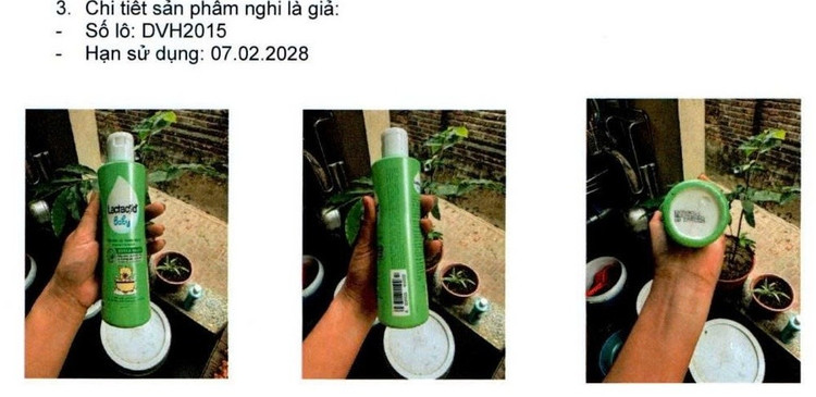 Báo cáo số 2 của Công ty Cổ phần Sanofi Việt Nam về việc phát hiện mỹ phẩm giả/ Ảnh chụp màn hình