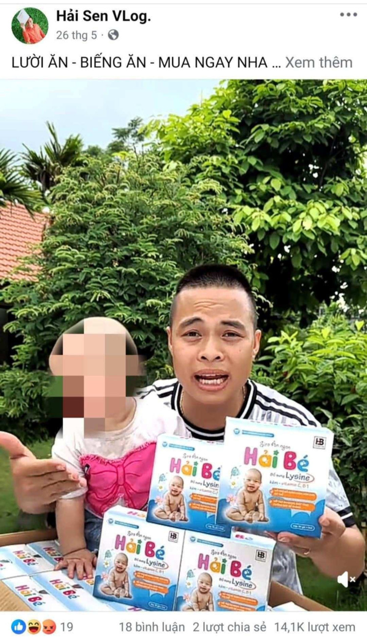 Công an xác định sản phẩm “Siro ăn ngon Hải Bé” bán ra thị trường hơn 100.000 hộp là hàng giả. (Ảnh chụp màn hình/ Nguoiquansat.vn)