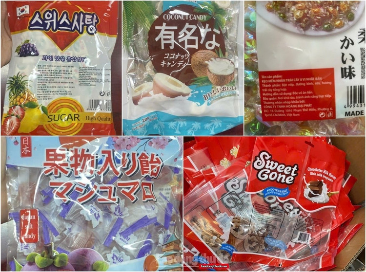 Khởi tố đối tượng sản xuất 6 tấn kẹo giả 'phù phép' thành hàng Nhật - Hàn tại La Phù