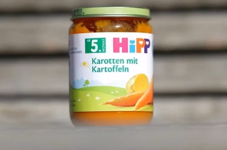 Thuốc diệt chuột được phát hiện trong một mẫu thử của sản phẩm hũ ăn dặm vị cà rốt và khoai tây loại 190gram. Ảnh Tobias Steinmaurer/APA/dpa (Nguồn nhandan.vn)