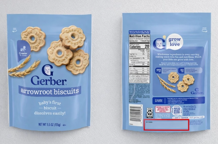 Sản phẩm bánh quy bột sắn Gerber bị thu hồi. Ảnh phapluatplus.baophapluat.vn