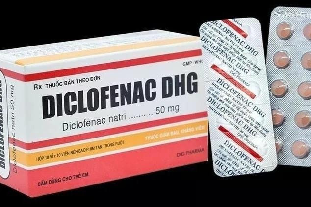 Một lô sản phẩm Diclofenac natri 50 mg bị phát hiện vi phạm chất lượng mức độ 2. Ảnh Znews