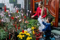 Ngôi nhà ngập sắc hoa đón Tết của tiền đạo Xuân Son