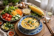 Công thức súp ngô gà trứng ngon miệng dễ làm tại nhà