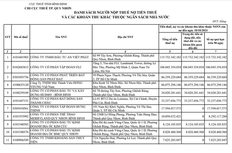 Bat dong san Phat Dat no thue khung, chat vat kinh doanh