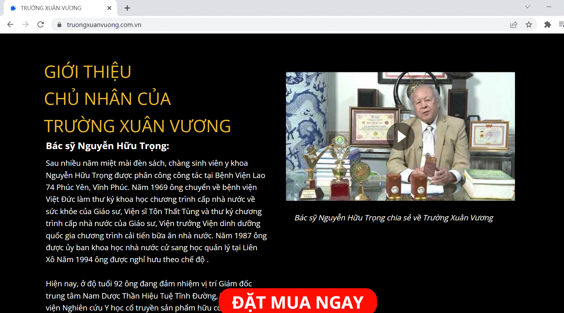 Website vi phạm Luật Quảng cáo khi đăng tải hình ảnh bác sĩ.