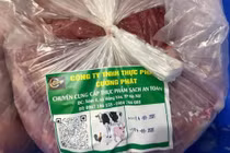 Thịt của Công ty Cường Phát được giao cho Trường Tiểu học Chu Văn An, phường Thanh Liệt, Hà Nội. Ảnh PV/Nguồn danviet.vn