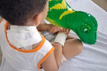 Bé trai 4 tuổi ở Đồng Nai bị chó becgie cắn vào cổ 