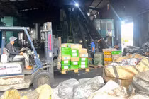 Tiêu hủy hơn 30 tấn thực phẩm đông lạnh bẩn ở Đồng Nai