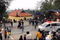 Nơi xảy ra vụ việc. Ảnh cắt từ clip/ Nguồn Vietnamnet