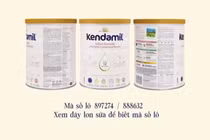 Sữa bột Kendamil thông báo thu hồi 2 lô sản phẩm do nghi ngờ nhiễm khuẩn