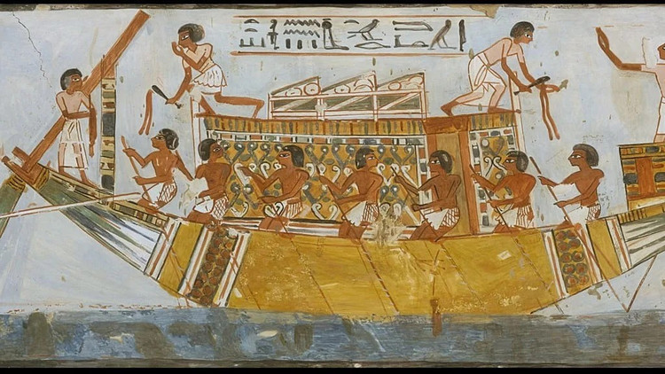 Berdasarkan reka bentuk badan kapal rata, pakar menentukan kapal itu berkemungkinan bertujuan untuk digunakan di perairan cetek dan tenang, bukannya laut dalam jauh dari darat. Bot itu berkemungkinan memerlukan sekurang-kurangnya 20 pendayung - orang yang menggunakan dayung untuk mendorongnya ke hadapan. Foto: Euronews. tauuu-6.jpg