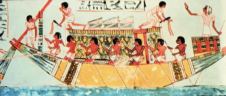 Prasasti pada tiang itu juga membantu ahli arkeologi membuat spekulasi bahawa kapal itu berkemungkinan dibina betul-betul di Iskandariah. Ia berkemungkinan tenggelam dalam siri gempa bumi dan tsunami yang dahsyat yang berlaku pada 50 AD. Kuil Isis yang berdekatan juga musnah dalam bencana ini. Foto: EgyptaTours. tauuu-8.jpg