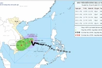Bão số 15 Koto suy yếu trước khi vào Nam Trung Bộ