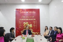 Lãnh đạo VUSTA thăm và chúc Tết Báo Tri thức và Cuộc sống 