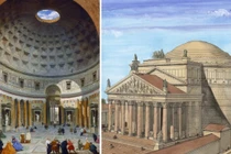 Hố sụt bất ngờ trước đền Pantheon hé lộ di tích cổ La Mã quý giá