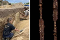 Phát hiện cặp giáo mạ vàng cổ nhất Đan Mạch 2.800 năm