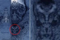 Gương mặt kỳ lạ trên núi khiến dân mạng hoài nghi sự sống ngoài Trái đất