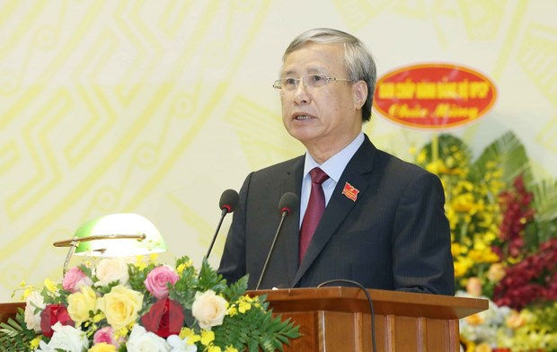 Thường trực Ban Bí thư Trần Quốc Vượng phát biểu chỉ đạo Đại hội. Ảnh: TTXVN