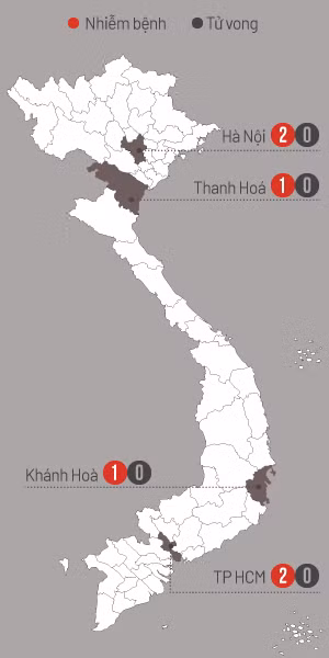 Dịch corona virus ở Việt Nam. Đồ họa: Tiến Thành.&nbsp;