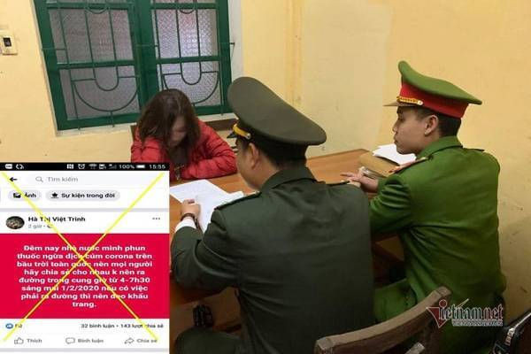 Triệu tập cô gái Thanh Hóa tung tin phun thuốc ngừa virus corona lên trời