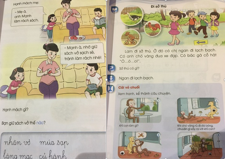 Cả 4 cuốn Tiếng Việt 1 có 'sạn': Nhà xuất bản Giáo dục Việt Nam nói gì? - 2