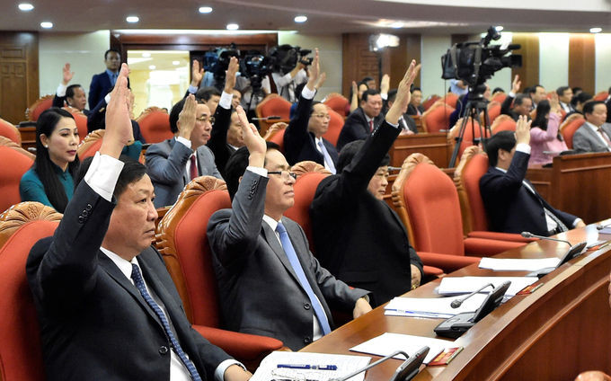 Trung ương đã nhất trí cao thông qua Nghị quyết của Hội nghị. Ảnh: VGP