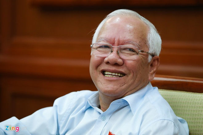 Nguyên Ủy viên Bộ Chính trị, nguyên Bí thư Thảnh ủy TP.HCM Lê Thanh Hải và ông Lê Hoàng Quân, nguyên Ủy viên Trung ương Đảng, nguyên Chủ tịch UBND TP.HCM. Ảnh: Hoàng Hà - Hải An.