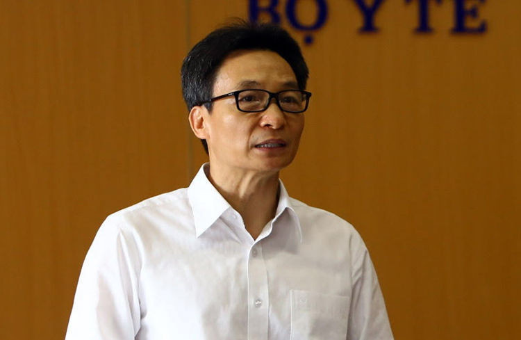 Phó thủ tướng Vũ Đức Đam chủ trì họp Ban chỉ đạo quốc gia chống Covid-19, sáng 27/3. Ảnh: VGP