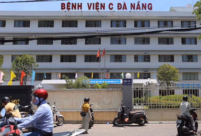Bệnh viện C Đà Nẵng, nơi phát hiện ca bệnh và được cách lý từ ngày 24/7. Ảnh: Đắc Thành.