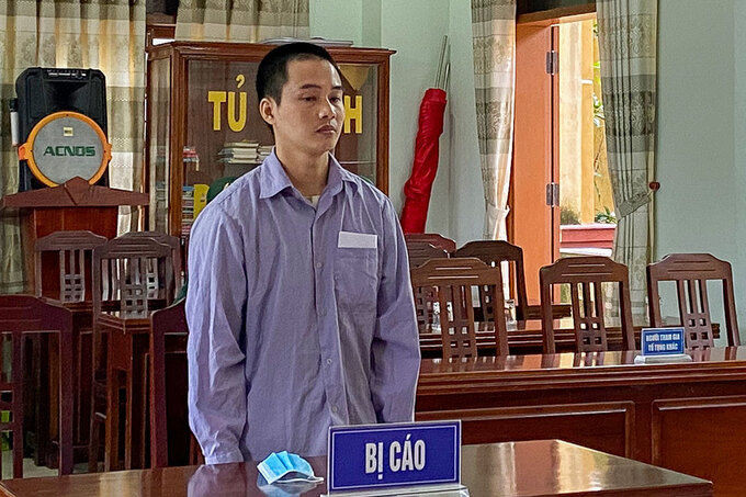 Triệu Quân Sự tại phiên xử sáng 18/12. Ảnh: Ngọc Vân.