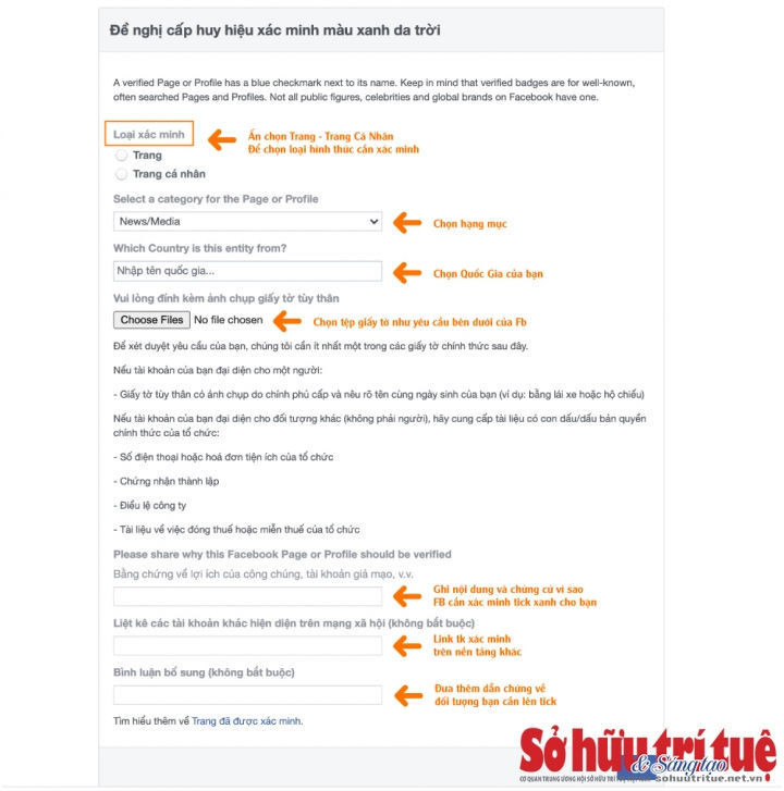 huong dan dang ky tick xanh facebook