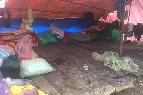 Núi lở, lũ ngập nhà, dân bản Quảng Bình ra sườn đồi trú trong lều bạt