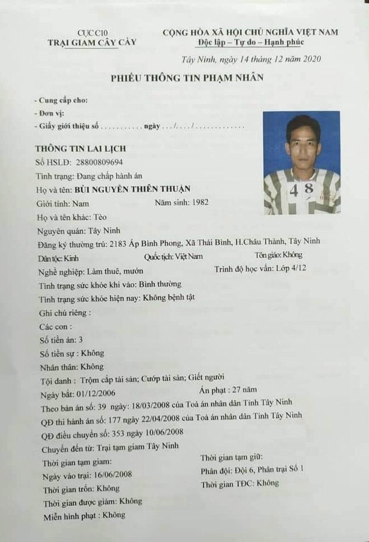 2 phạm nhân đang thụ án giết người đã trốn khỏi trại giam - ảnh 2