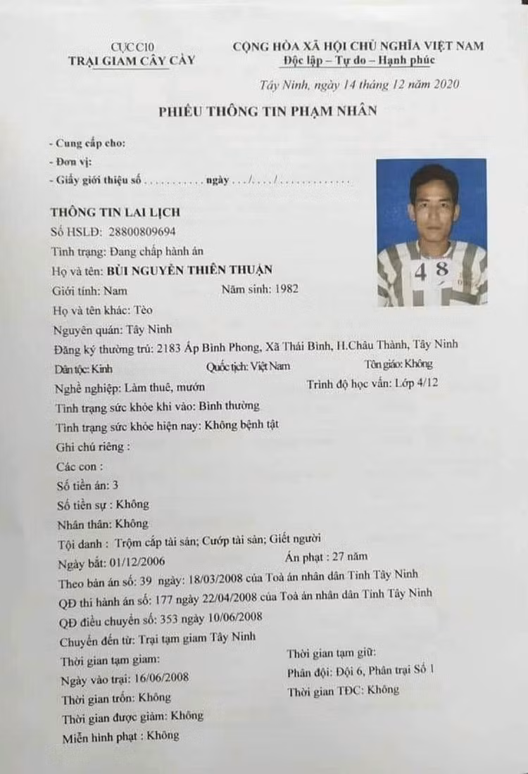 2 phạm nhân đang thụ án giết người đã trốn khỏi trại giam - ảnh 2