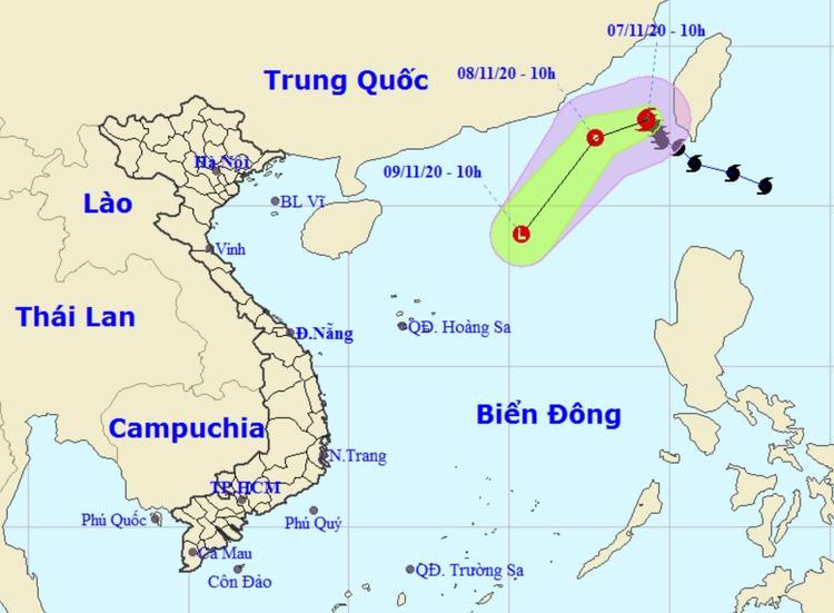 Bão số 11 suy yếu trên Biển Đông - 1