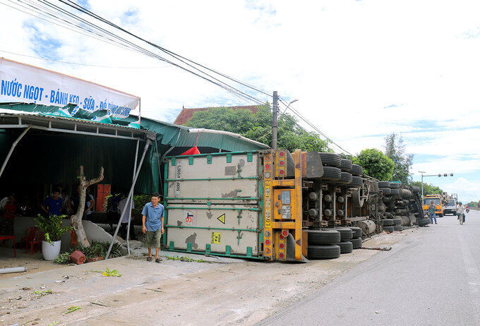 Hiện trường vụ tai nạn. Ảnh: Đức Hùng